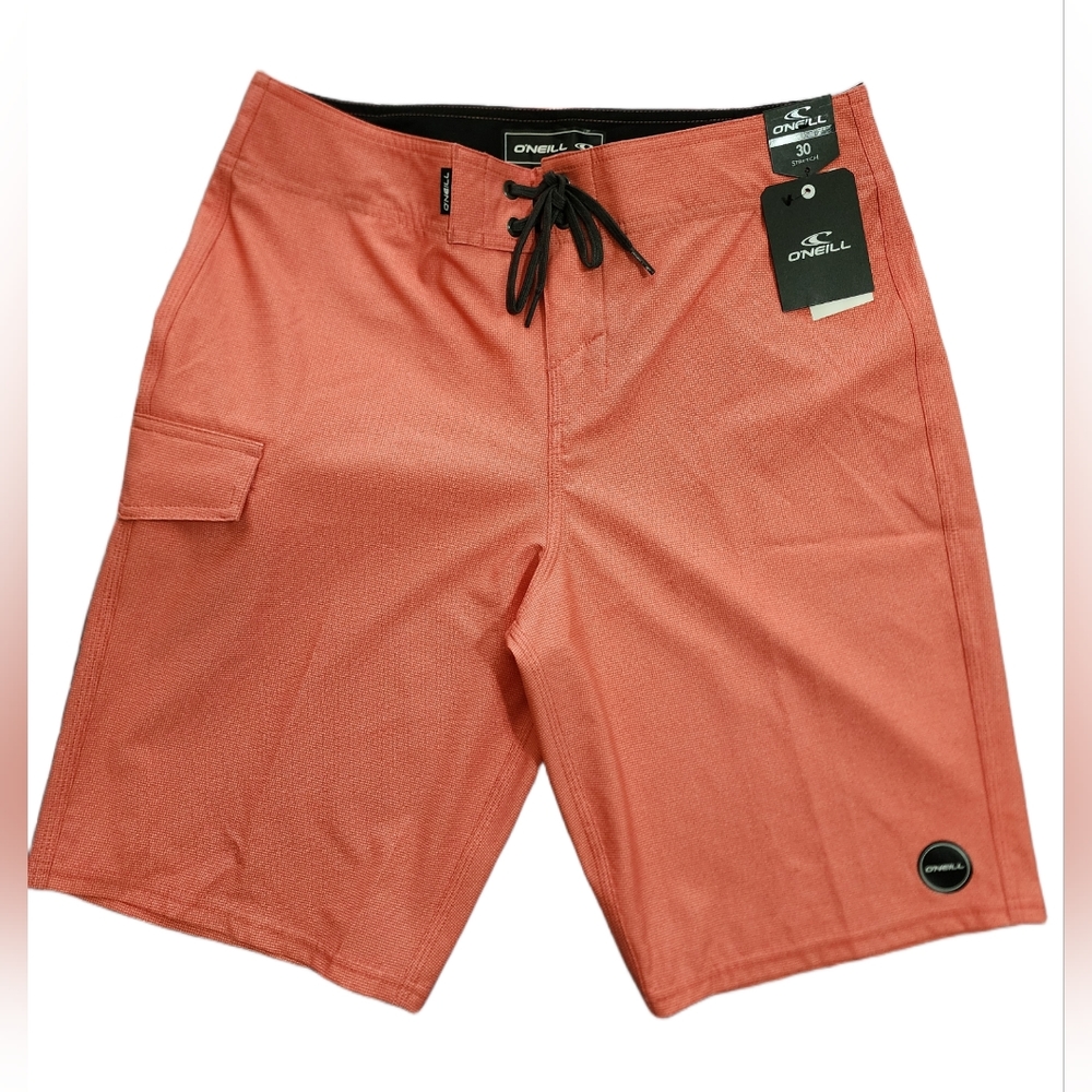 NWT O’Neill Boardshorts Men’s, Size 30 Salmon Color Stretch Fabric